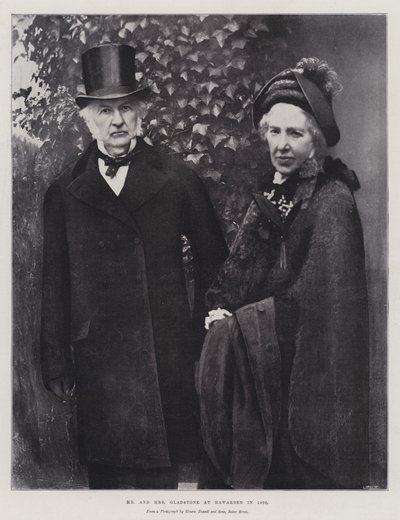 1895 में हवार्डन में मिस्टर एंड मिसेज ग्लैडस्टोन द्वारा English Photographer
