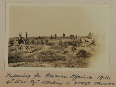 जर्मन 1918 आक्रामक 1918 के लिए तैयारी करना। 4 वां वर्स्क: आरजीटी। YPRES SALIENT में कार्य करना द्वारा अंग्रेजी फोटोग्राफर