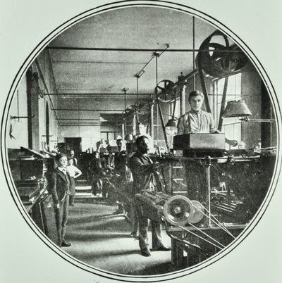 मुद्रण विभाग, बैंक ऑफ इंग्लैंड, थ्रेडनिडल स्ट्रीट, लंदन शहर, 1890 द्वारा अंग्रेजी फोटोग्राफर