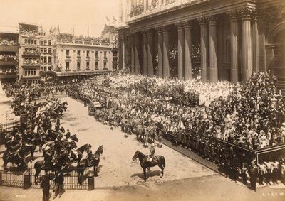 1897 में रानी विक्टोरिया, डायमंड जुबली जुलूस सेंट पॉल पहुंचा द्वारा अंग्रेजी फोटोग्राफर