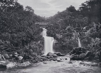 स्कॉटलैंड: इनवर्सनैड फॉल्स, लोच लोमोंड (बी / डब्ल्यू फोटो) द्वारा अंग्रेजी फोटोग्राफर