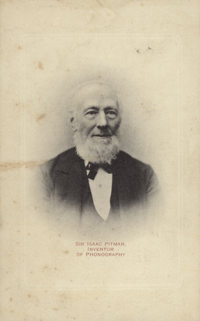 सर आइजैक पिटमैन (1813-1897), पिटमैन शॉर्टहैंड लेखन के अंग्रेजी आविष्कारक द्वारा अंग्रेजी फोटोग्राफर