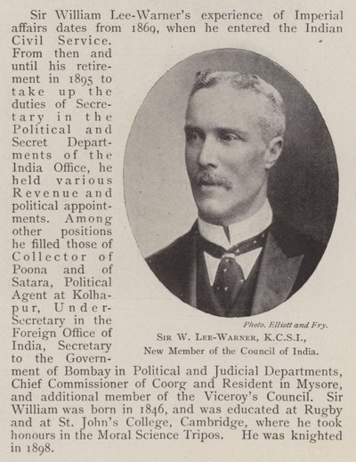 सर डब्ल्यू ली-वार्नर, केसीएसआई, भारत परिषद के नए सदस्य द्वारा अंग्रेजी फोटोग्राफर