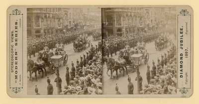 28 जून 1897 को रानी विक्टोरियास डायमंड जुबली का त्रिविम प्रिंट द्वारा अंग्रेजी फोटोग्राफर