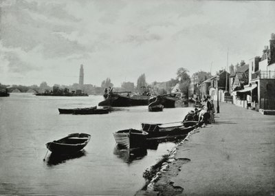 स्ट्रैंड-ऑन-द-ग्रीन, हौंसलो: सामान्य दृश्य, 1895 द्वारा अंग्रेजी फोटोग्राफर