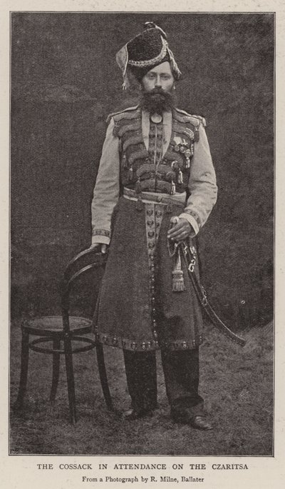 Czaritsa पर उपस्थिति में Cossack द्वारा अंग्रेजी फोटोग्राफर
