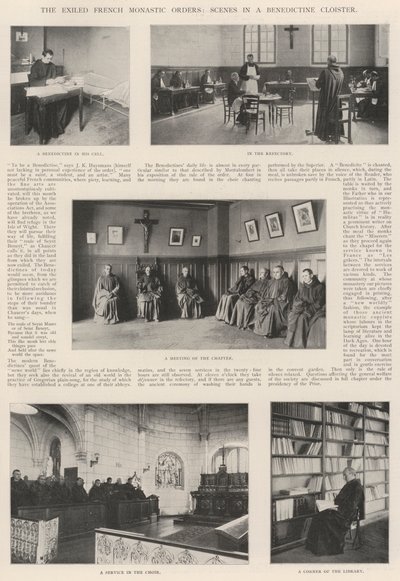 निर्वासित फ्रांसीसी मठवासी आदेश, एक बेनेडिक्टाइन क्लोस्टर में दृश्य द्वारा English Photographer