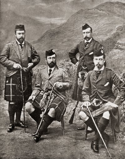 द फोर प्रिंसेस, 1881 (bw फोटो) द्वारा English Photographer