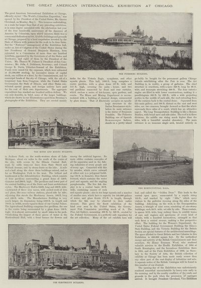 शिकागो में महान अमेरिकी अंतर्राष्ट्रीय प्रदर्शनी द्वारा अंग्रेजी फोटोग्राफर