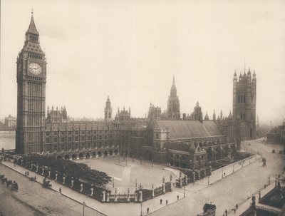संसद के सदनों और बिग बेन, लंदन, सी 1900 द्वारा अंग्रेजी फोटोग्राफर