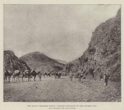 द इंडियन फ्रंटियर राइजिंग, खैबर दर्रे का पश्चिमी प्रवेश द्वारा अंग्रेजी फोटोग्राफर