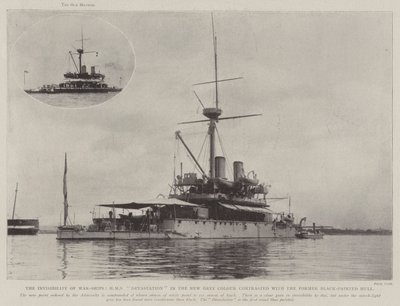 युद्ध-जहाजों की अशुद्धि, न्यू ग्रे रंग में HMS की तबाही द्वारा अंग्रेजी फोटोग्राफर