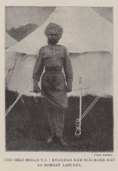 द ओनली इंडियन वीसी, रिसालदार राम एल्क्सेंडर राव, पहले बॉम्बे लांसर्स द्वारा अंग्रेजी फोटोग्राफर