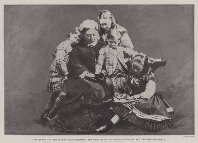 रानी और उसके शिशु पोते, राजकुमारियों के परिवार और वेल्स रॉयल द्वारा अंग्रेजी फोटोग्राफर