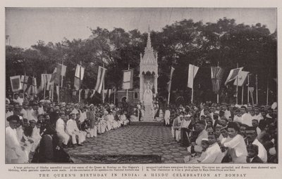 भारत में क्वींस जन्मदिन, बॉम्बे में एक हिंदू उत्सव द्वारा अंग्रेजी फोटोग्राफर
