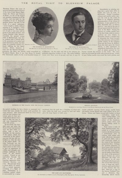 द रॉयल विजिट टू ब्लेंहेम पैलेस, 28 नवंबर 1896 द्वारा English Photographer