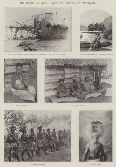 द्वीप समूह में समोआ, दृश्य और रेखाचित्र में परेशानी द्वारा अंग्रेजी फोटोग्राफर