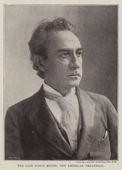 स्वर्गीय एडविन बूथ, अमेरिकी ट्रैजेडियन द्वारा अंग्रेजी फोटोग्राफर