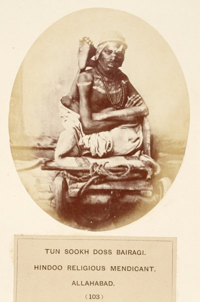 टु सोक दोस बैरागो, हिंदू धार्मिक मेंडिसेंट, इलाहाबाद, भारत के लोगों से, जे। फोर्ब्स वॉटसन द्वारा, 1868 प्रकाशित (एल्बम प्रिंट) द्वारा अंग्रेजी फोटोग्राफर