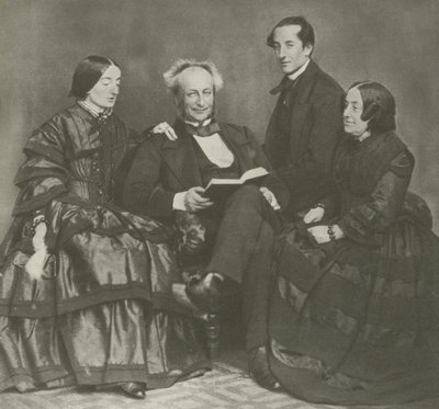 विक्टोरियन परिवार समूह, 1857 द्वारा अंग्रेजी फोटोग्राफर