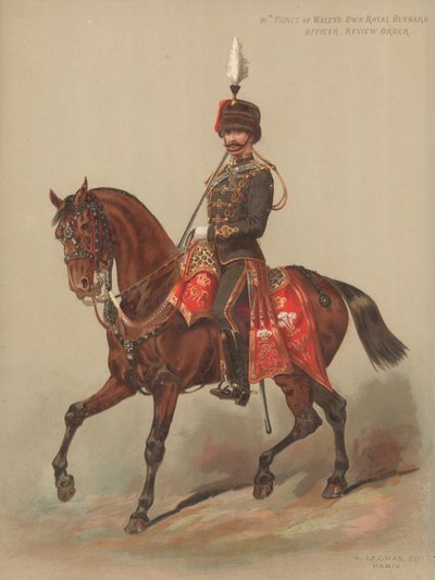 10 वें प्रिन्स ऑफ वीलस ओन रॉयल हुसर्स, ऑफिसर, रिव्यू ऑर्डर द्वारा अंग्रेजी स्कूल