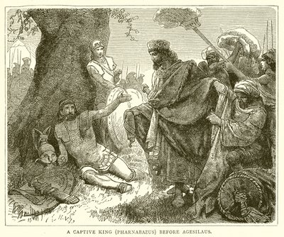 एजेसिलॉस से पहले एक कैप्टिव किंग (फैरनाबज़स) द्वारा अंग्रेजी स्कूल