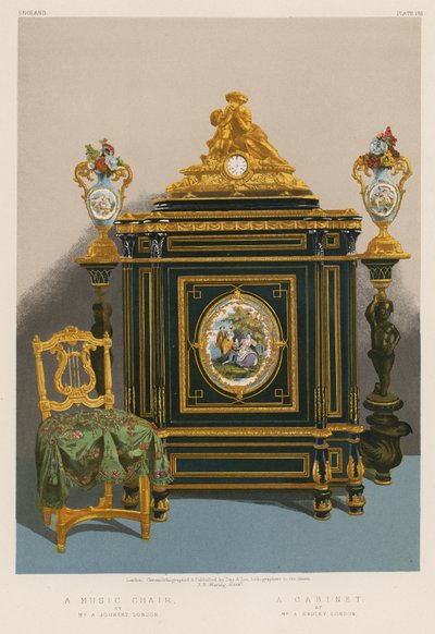 श्री ए जौबर्ट, लंदन द्वारा एक संगीत अध्यक्ष; श्री ए सेडले, लंदन द्वारा एक मंत्रिमंडल द्वारा अंग्रेजी स्कूल