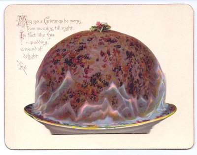 विधवा के मातम में एक युवा महिला का विक्टोरियन नव वर्ष कार्ड, c.1880 (कलर लिथो) द्वारा अंग्रेजी स्कूल