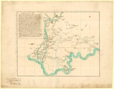 Uxbridge से एक नई नदी लाने के लिए वर्ष 1721 में प्रस्तावित योजना की एक प्रति, 6 फरवरी 1766 को सही द्वारा अंग्रेजी स्कूल