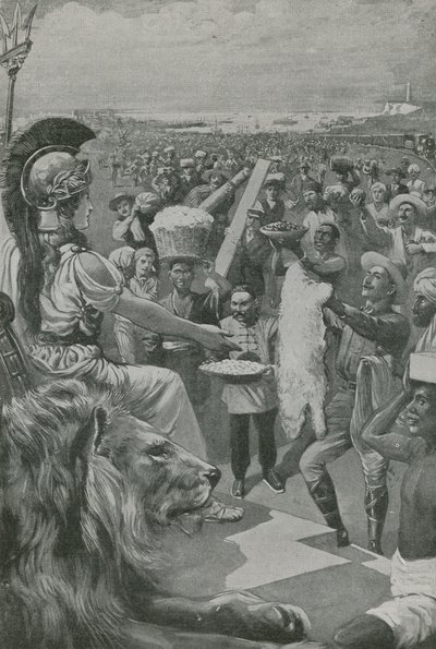 एक विश्व ब्रिटानिया अपनी उपज लाता है द्वारा अंग्रेजी स्कूल