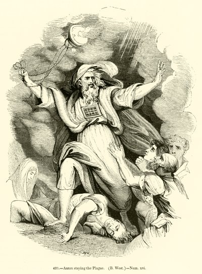 हारून प्लेग रहना, बी वेस्ट, नंबर xvi (उत्कीर्णन) द्वारा अंग्रेजी स्कूल