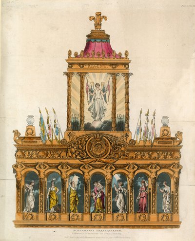 एकरमन्स ट्रांसपेरेंसी, शांति की स्मृति में जून 1814 को प्रदर्शित किया गया द्वारा अंग्रेजी स्कूल