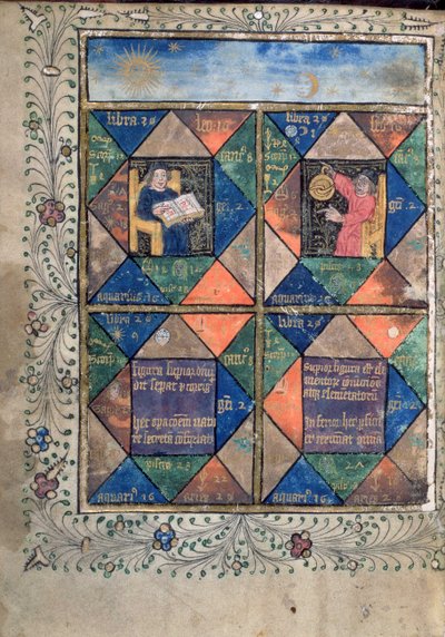 MS 10302 f.67v थॉमस नॉर्टन द्वारा #39;द ऑर्डिनल ऑफ अल्केमी#39; से राशिफल, c.1477 (वेल्लम) द्वारा अंग्रेजी स्कूल