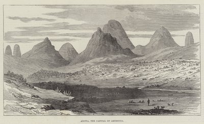 अडोवा, एबिसिनिया की राजधानी (उत्कीर्णन) द्वारा अंग्रेजी स्कूल
