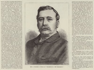 विज्ञापन, श्री बी ब्यासले, "हकलाना, इसका उपचार" के लेखक (उत्कीर्णन) द्वारा अंग्रेजी स्कूल