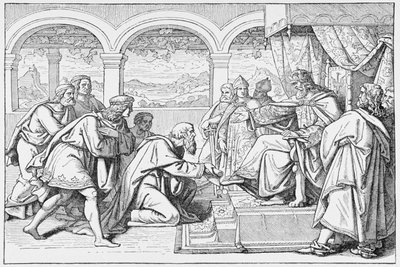 हार्लेम अल रास्किद (c.766-809) के राजदूत शारलेमेन (768-814) से पहले, फ्रांस के इतिहास से, एमिल डी बोनेनचोज द्वारा, वार्ड, लॉक एंड को, लंदन द्वारा प्रकाशित द्वारा अंग्रेजी स्कूल