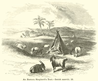 एक पूर्वी चरवाहा तम्बू, यशायाह, xxxviii, 12 द्वारा अंग्रेजी स्कूल