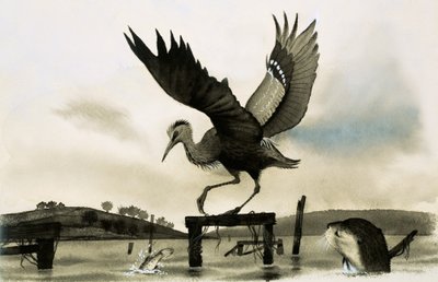 एक ओटर एक बगुला देखता है द्वारा अंग्रेजी स्कूल