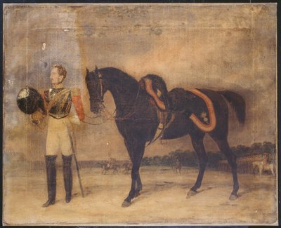 एक अज्ञात अधिकारी, लाइफ गार्ड्स की दूसरी रेजिमेंट, c.1832 द्वारा अंग्रेजी स्कूल