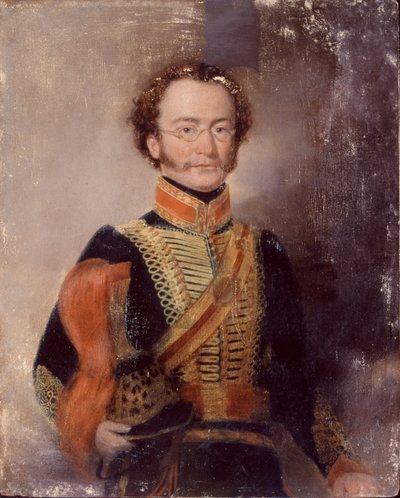 एक अज्ञात अधिकारी, रेजिमेंट ऑफ बॉम्बे हॉर्स आर्टिलरी, c.1840 द्वारा अंग्रेजी स्कूल