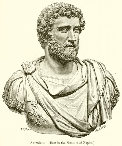 Antoninus। (नेपल्स के संग्रहालय में बस्ट) द्वारा अंग्रेजी स्कूल