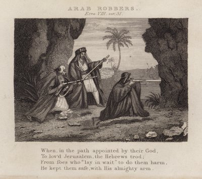 अरब लुटेरे, एज्रा VIII, वर् 31 (उत्कीर्णन) द्वारा अंग्रेजी स्कूल