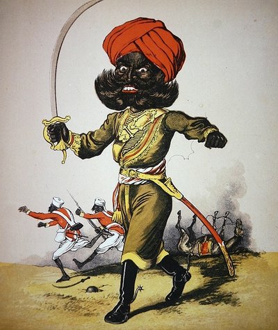 'आर्मी एंड नेवी ड्रोलरीज', मेजर सेकोम्बे द्वारा चित्रण, फ्रेडरिक वार्न एंड कंपनी द्वारा प्रकाशित, c.1875 (कलर लिथो) द्वारा अंग्रेजी स्कूल