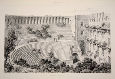 एस्पेंडु - थिएटर का इंटीरियर, पब। 1863 लिथोग्राफ। द्वारा अंग्रेजी स्कूल