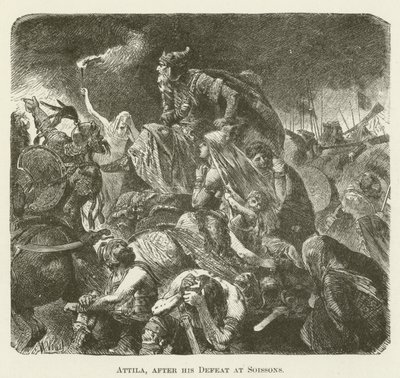 Attila, Soissons में अपनी हार के बाद द्वारा अंग्रेजी स्कूल
