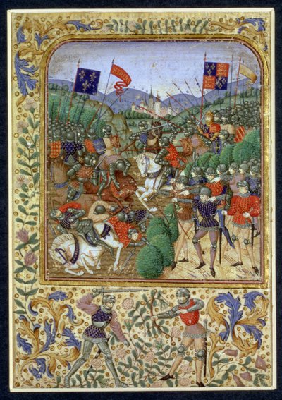 Agincourt की लड़ाई, 25 अक्टूबर 1415 (कागज पर wc) द्वारा अंग्रेजी स्कूल