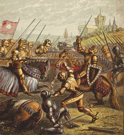 Tewkesbury की लड़ाई, पब। 1890 द्वारा अंग्रेजी स्कूल