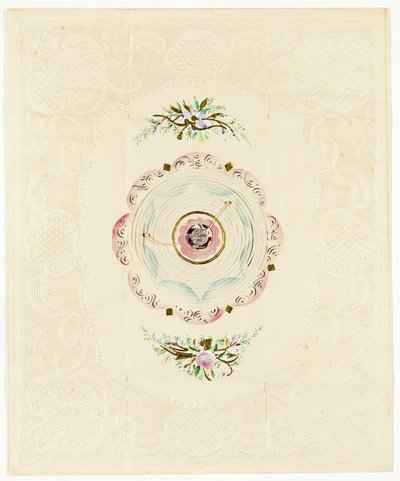 बी थिन, c.1830 (फीता सीमा के साथ रंगीन प्रिंट वैलेंटाइन) द्वारा अंग्रेजी स्कूल