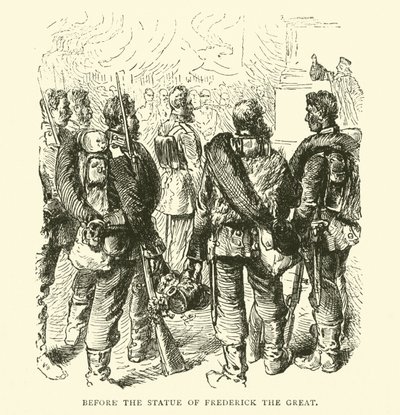 फ्रेडरिक द ग्रेट की प्रतिमा से पहले, मई 1871 द्वारा अंग्रेजी स्कूल