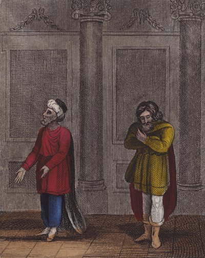 देखिए कैसे पापी असहमत होते हैं... (रंगीन उत्कीर्णन) द्वारा अंग्रेजी स्कूल